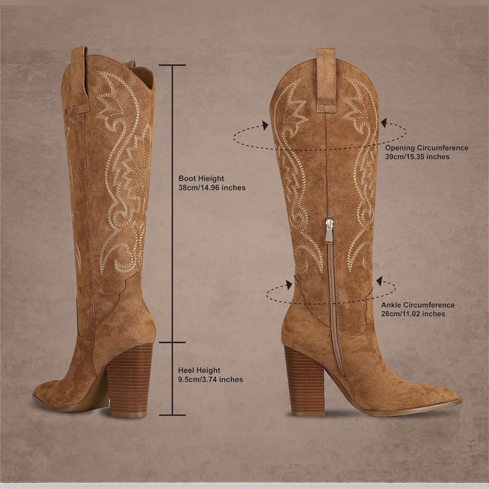 Brown Heeled Boots - Picture 4 of 7